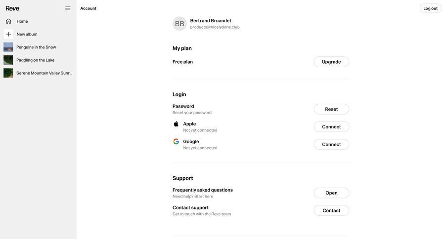 Reve
				profile ui page example