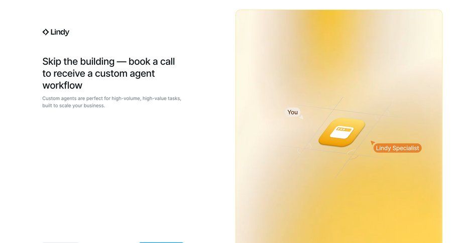 Lindy
			 artificial intelligence workflow automation content hierarchy call to action ui page example