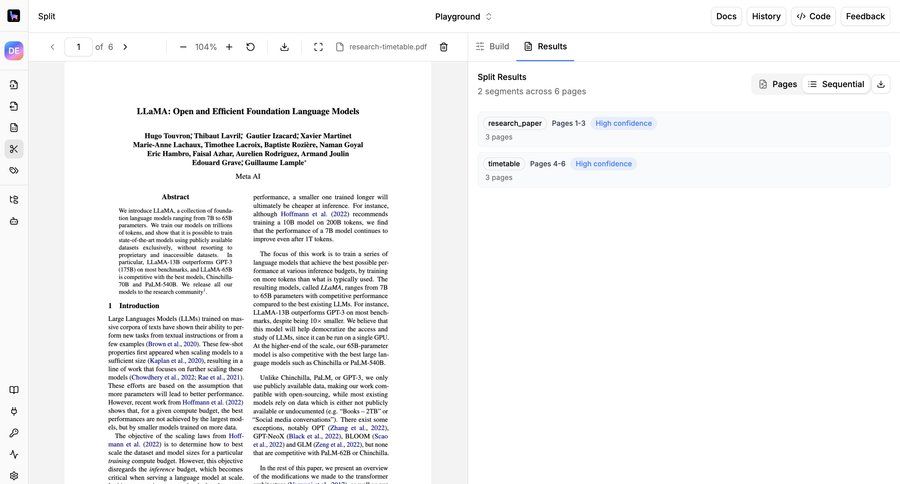 Llamaindex
				list ui page example
