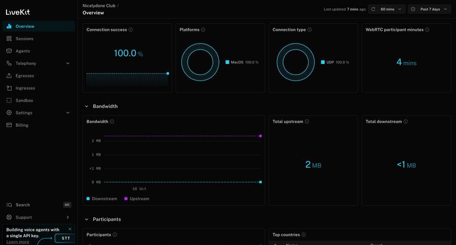 Livekit
				settings ui page example