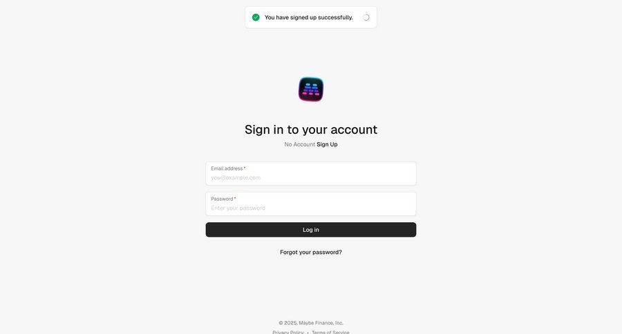Maybe Finance screen example