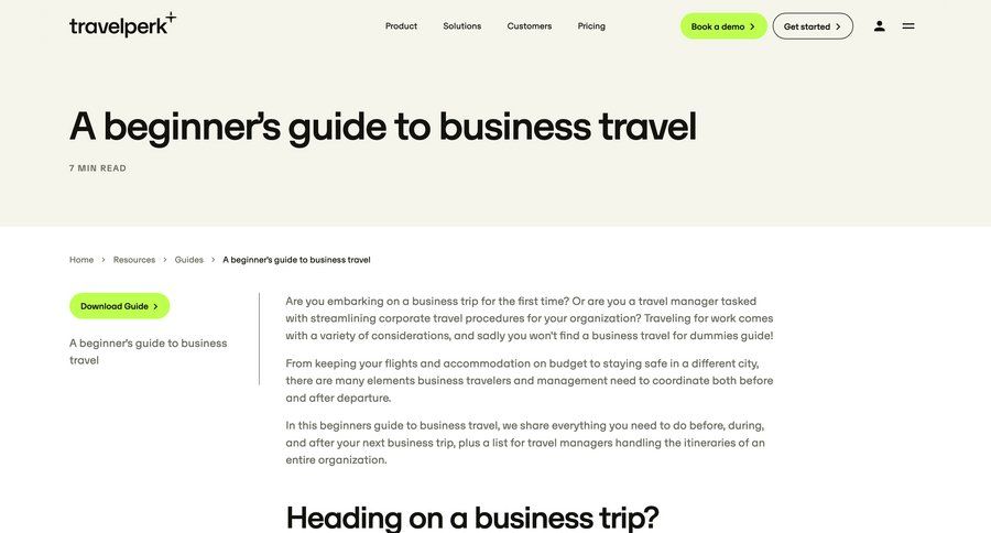 Travelperk
				article ui page example
