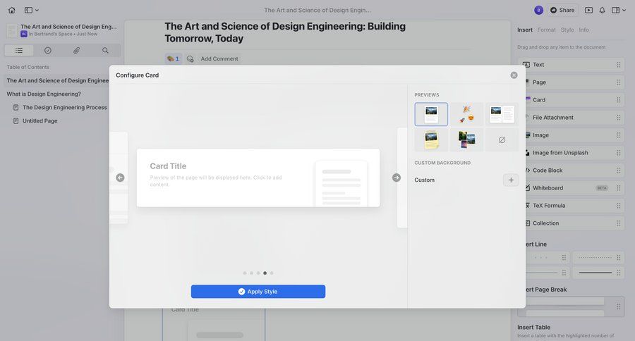 Craft
			 content blocks ui page example
