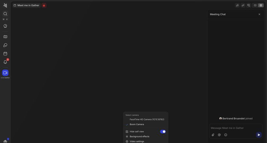 Gather
			 live chat ui page example