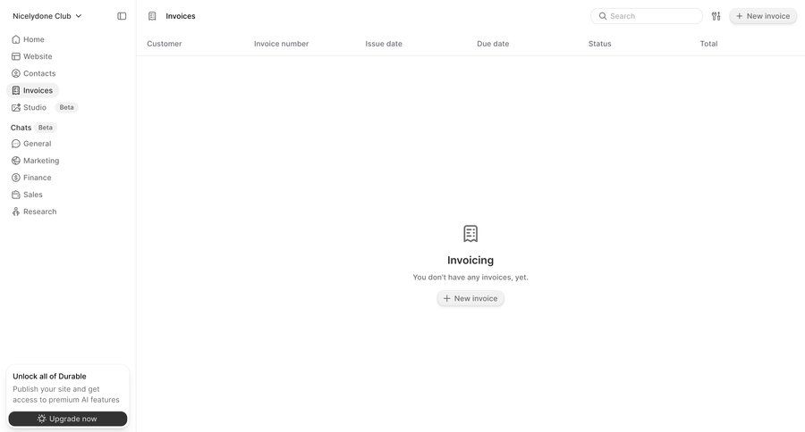 Durable
				empty state ui page example