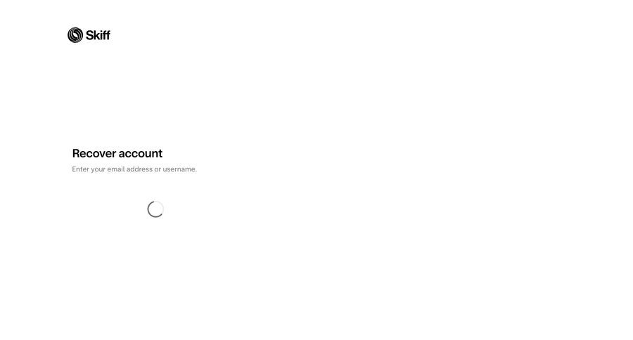 Skiff
				password reset page example