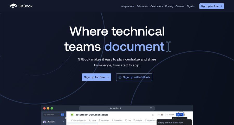 Gitbook
				 page example