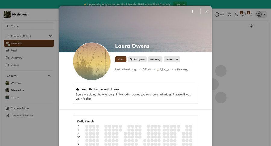 Mighty
			 user activity activity tracking user data user profile profile page ui page example