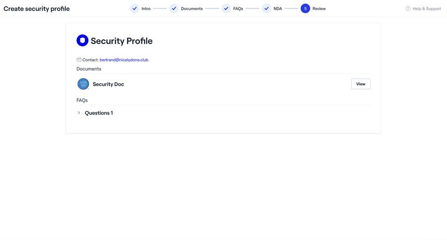 Dock
			 workflow onboarding progress indicator confirmation screen document sharing security documentation ui page example
