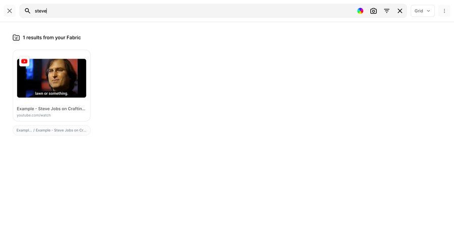 Fabric
			 search results global search ui page example