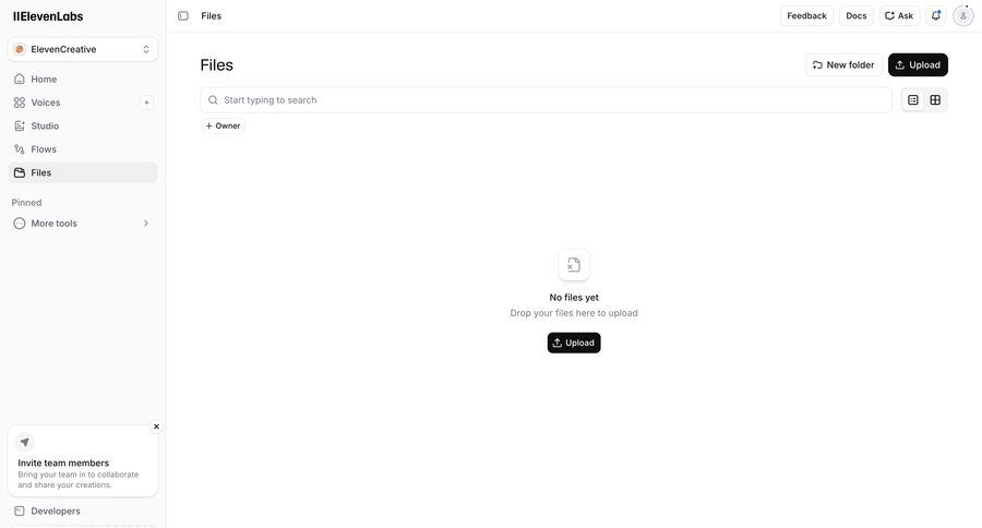 Elevenlabs
			 team collaboration ui page example