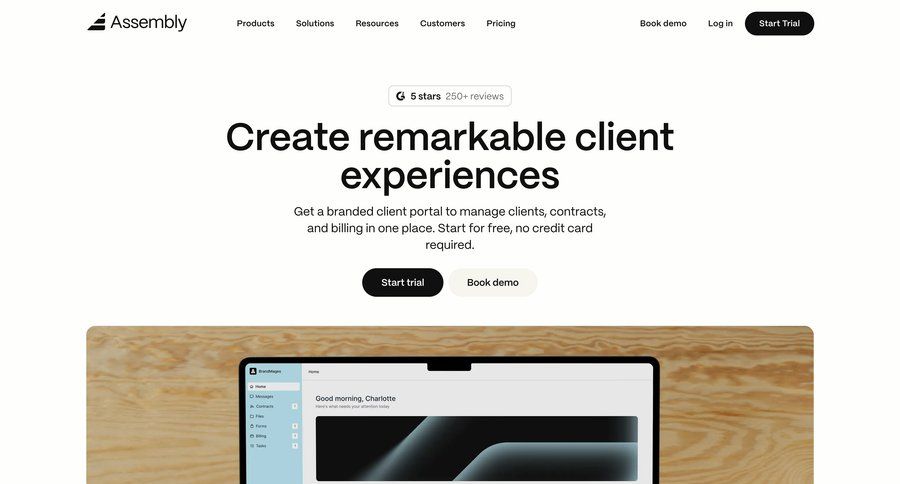 Assembly AI App Builder
			 b2b saas ui page example