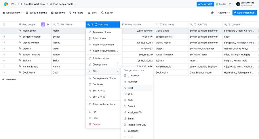 Clay
			 data management data analysis data entry menu table data grid database management ui page example