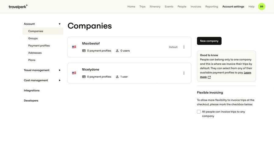 Travelperk
				list ui page example