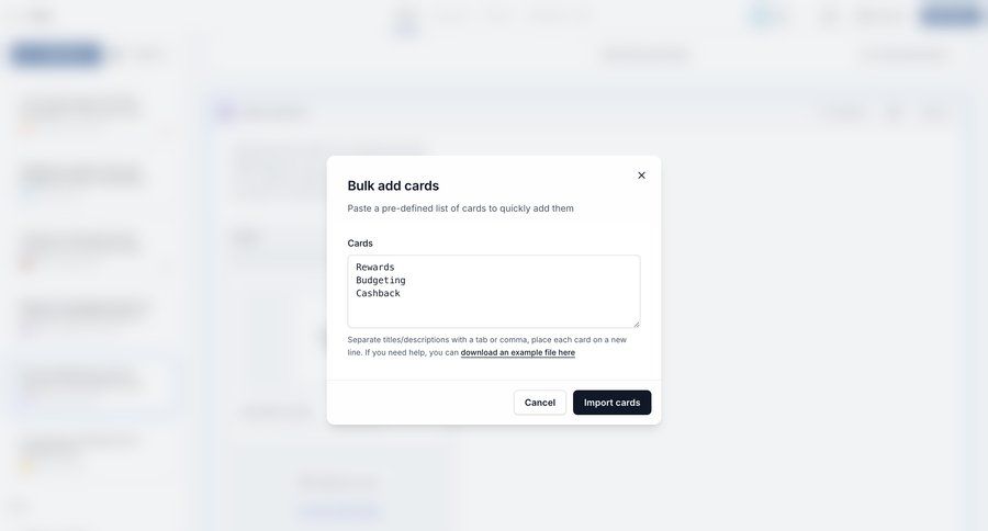 Ballpark
			 data management finance import data data entry bulk import bulk delete bulk archive wizard data import import file import tool import wizard loading cards ui importing data file picker ui page example