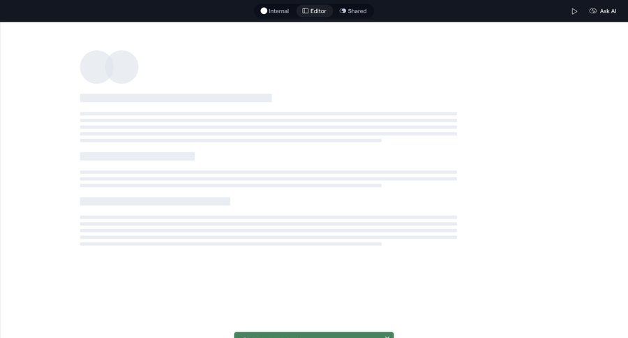 Dock
			 user feedback toast notification loading confirmation screen ui page example
