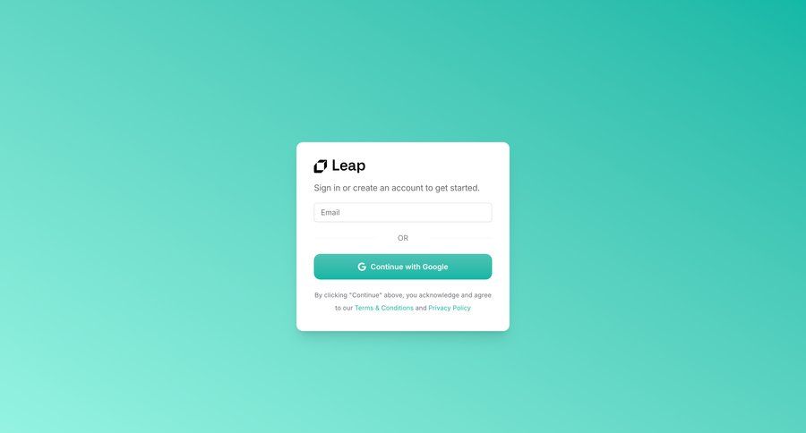 Leap
			       ux ui design