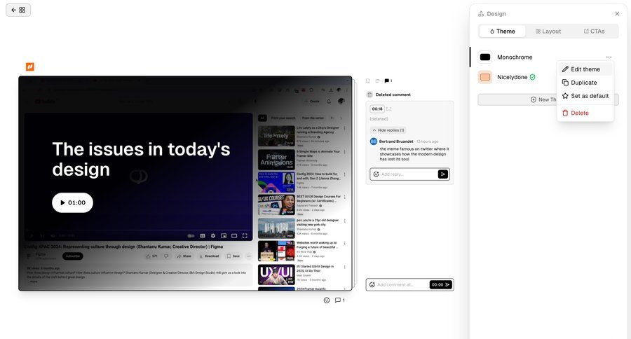 Supercut
			 settings delete design video player video editor menu duplicate comment mode ui page example
