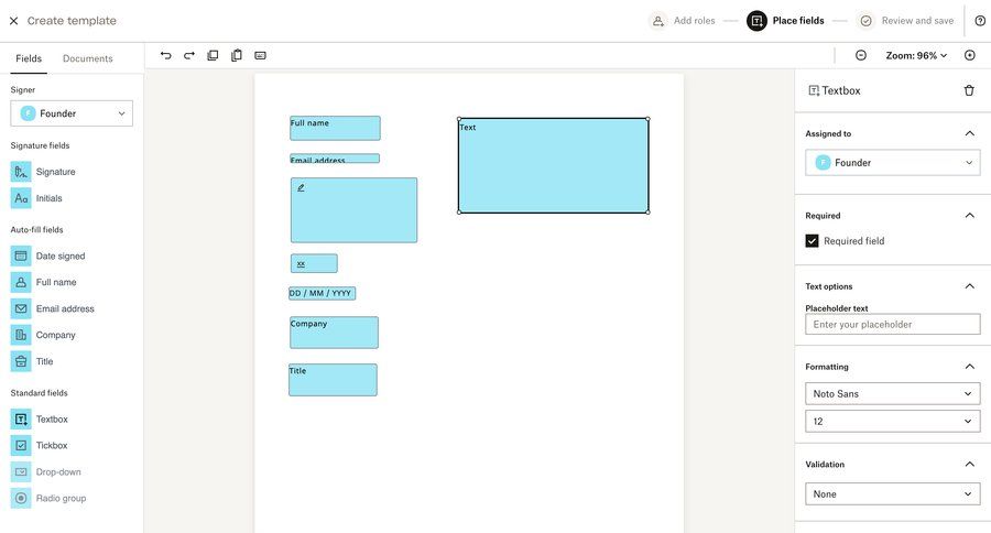 Dropbox
			 editor document management drag and drop form building document list radio group sidebar create menu accordion template creation ui page example