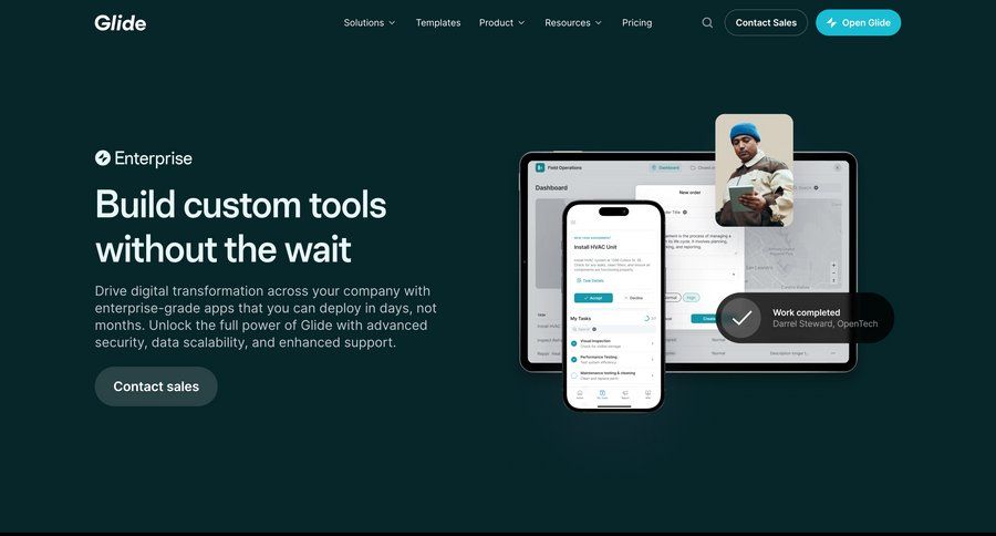 Glide
			enterprise enterprise coming soon features management ui page example