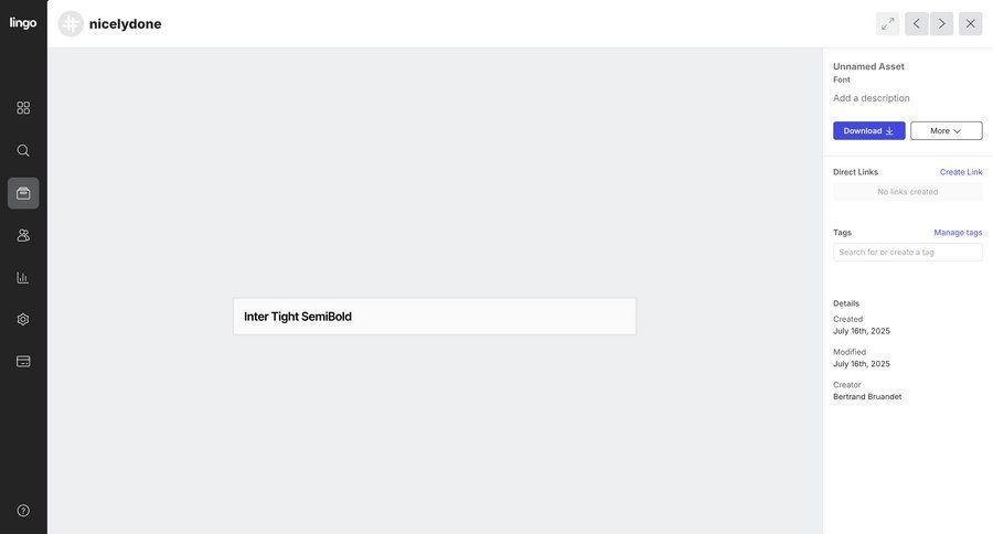 Lingo
			 sidebar navigation full-screen layout tag management typography sidebar ui page example