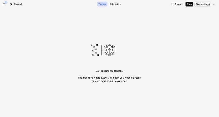 Dovetail
			 data analysis empty state illustration ui page example