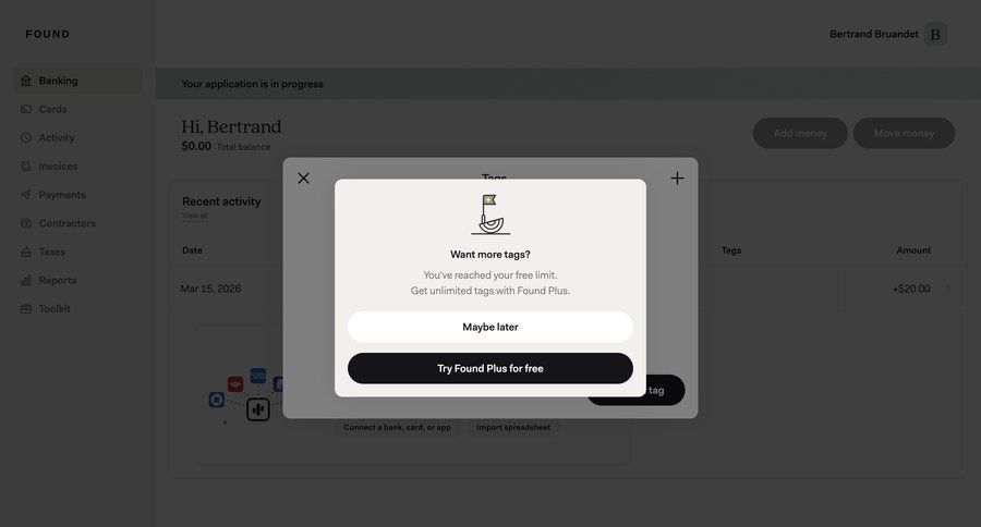 Found
				plans & pricing (in app) ui page example