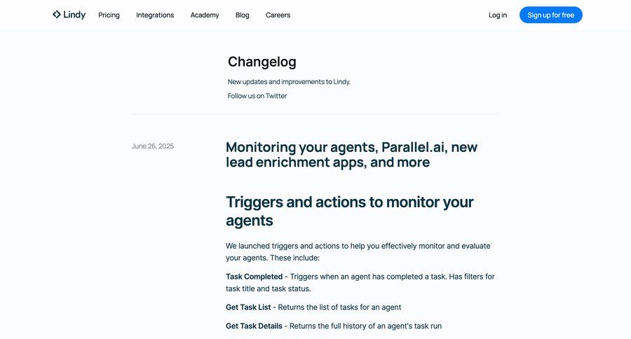 Lindy
				list ui page example