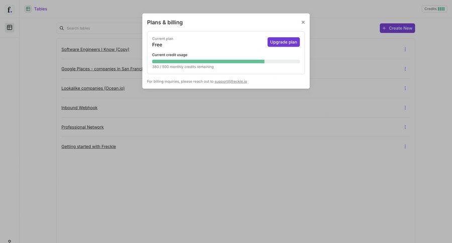 Freckle
			 account management account settings subscription management data analytics progress bar ui page example