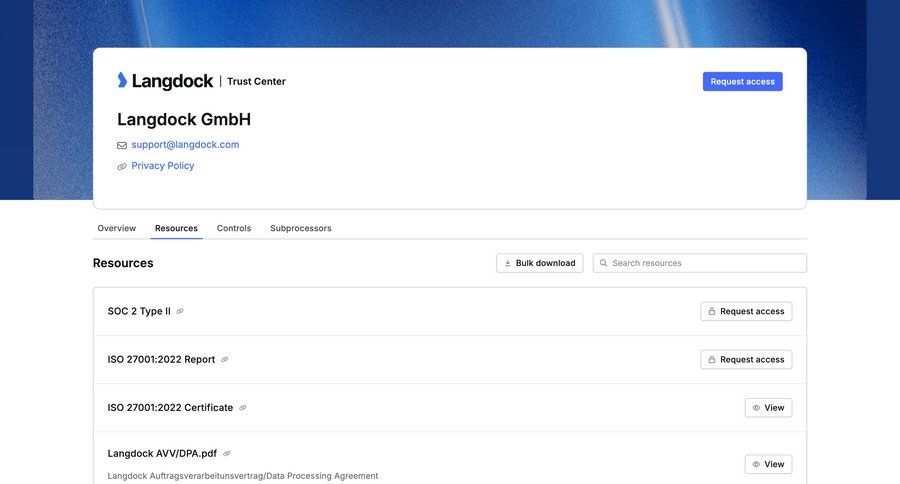 Langdock
			 download report ui page example