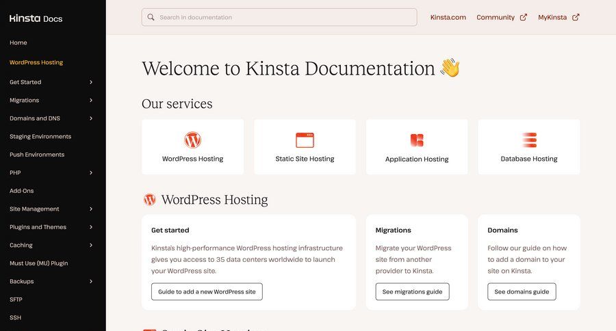 Kinsta
				home ui page example