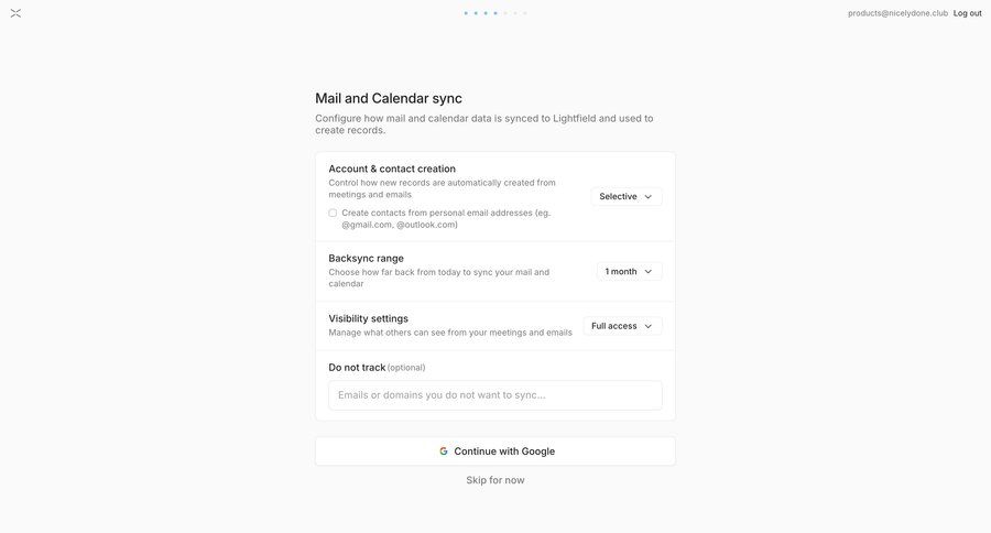 Lightfield
				settings ui page example