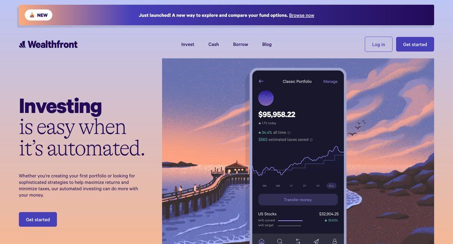 Wealthfront
				product page page example