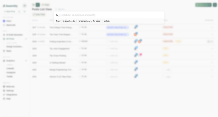 Assembly
			modal & popover command palette content management grid content discovery ui page example