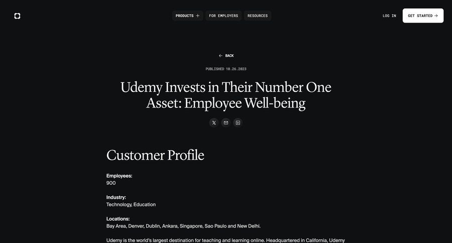 Origin Financial
			article company testimonials b2b marketing ui page example