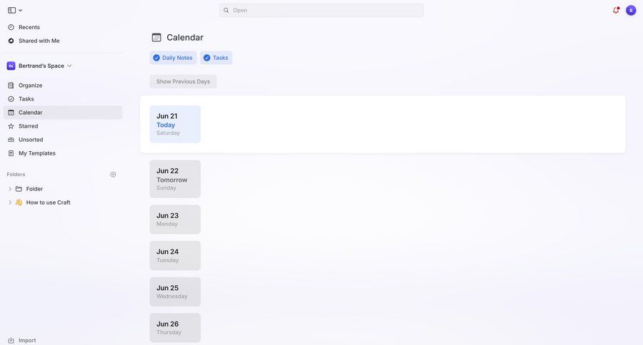 Craft
				list ui page example