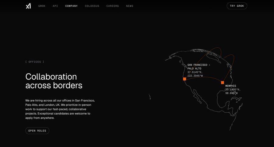 Grok
			 call intelligence interactive map ui page example