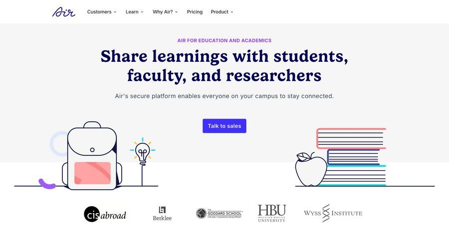 Air
				product page ui page example