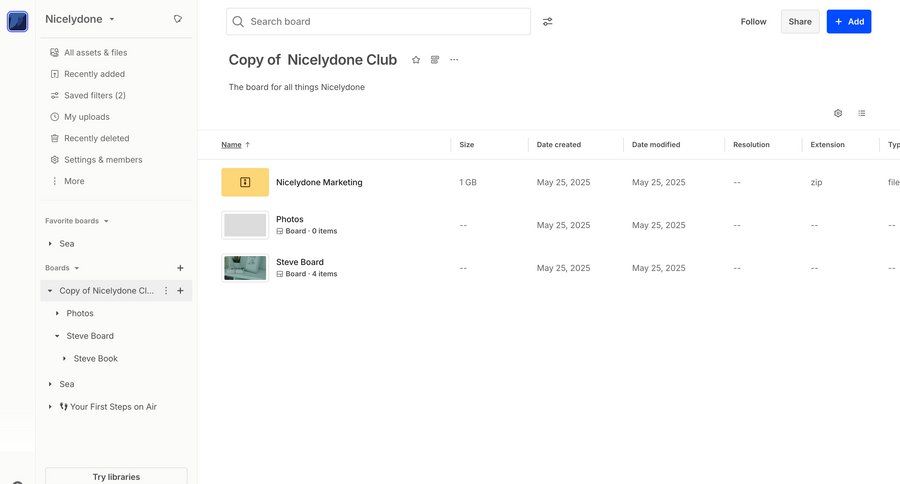 Air
			 collaboration team collaboration sidebar navigation tree view file management file organization file list screen sidebar table search bar ui page example