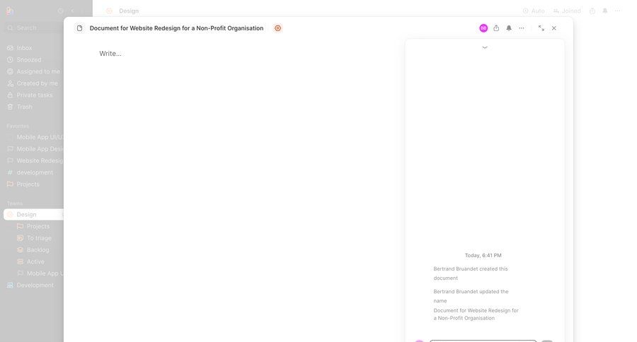 Height
			 collaboration team collaboration document editing document management document creation document list sidebar chat marketing website design ui page example