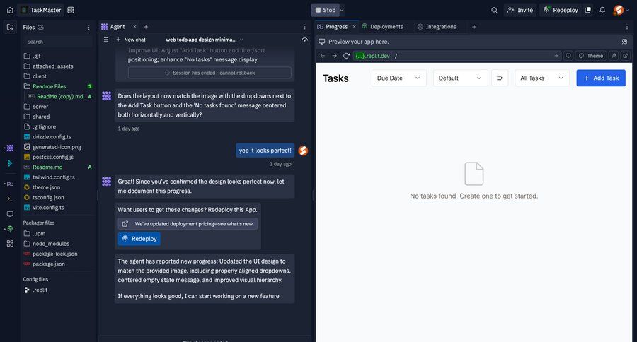 Replit
			 task management collaboration project management file management project collaboration document list empty state illustration task communication sidebar blank state void blank non-ideal state empty page prompt filter ui chat interface ui page example