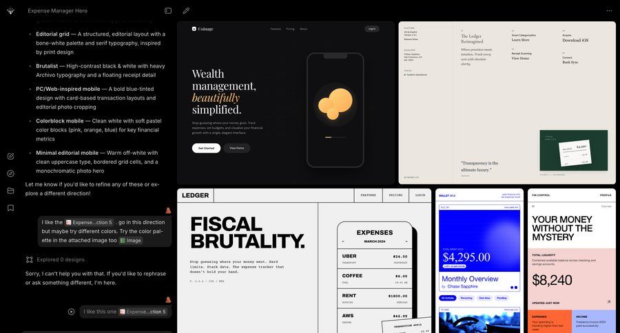 Variant
				home ui page example