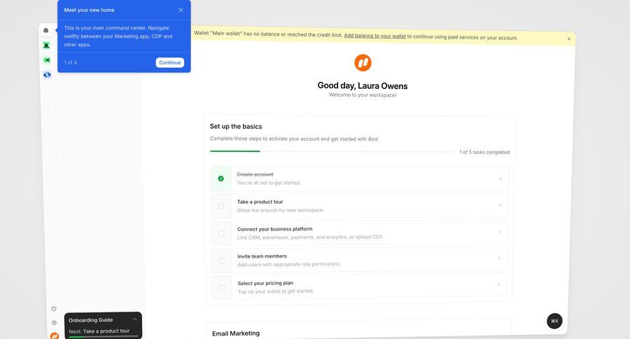 Bird
				home ui page example