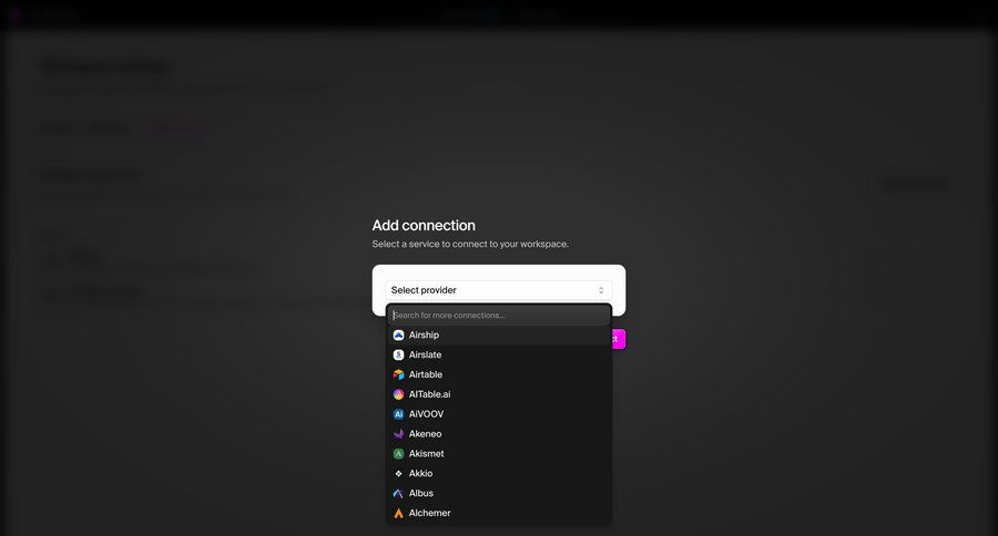 Hypermode
			 settings onboarding integration management ui page example