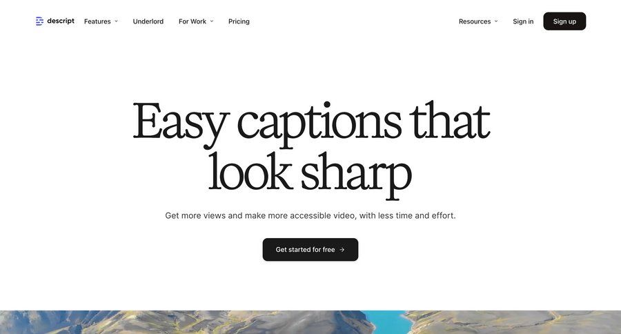 Descript
			 video editor trial checkout free trial free plan free account call recording call transcript signup create new account register testimonials affiliate program transcript ui page example