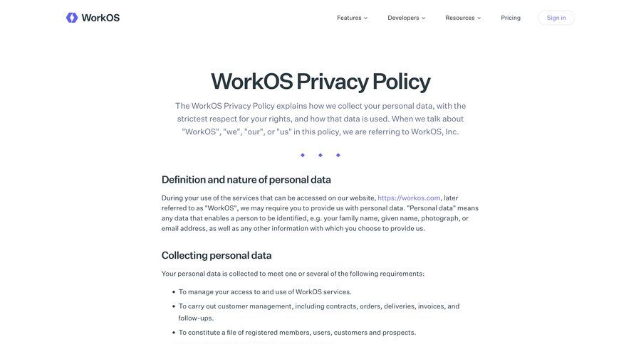 WorkOs
				privacy policy page example