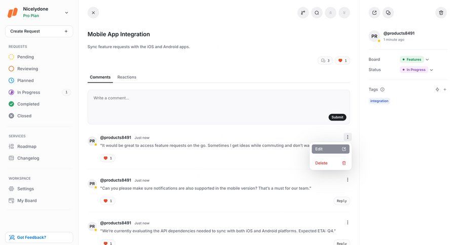UserJot
			 task management modal screen collaboration delete tagging integration management menu integration ui page example