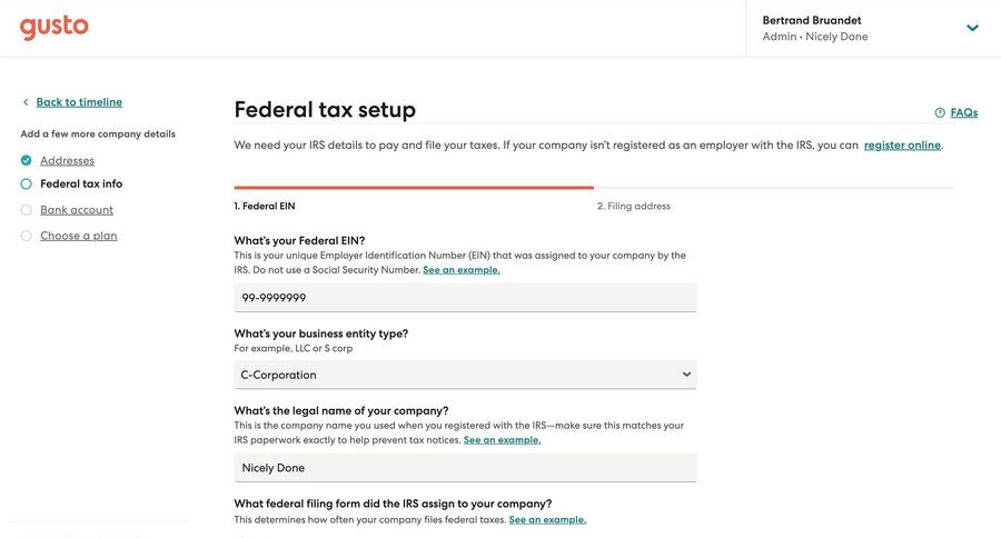 Gusto
			     ux ui design