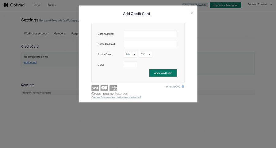 Optimal
			 settings form payment processing ui page example