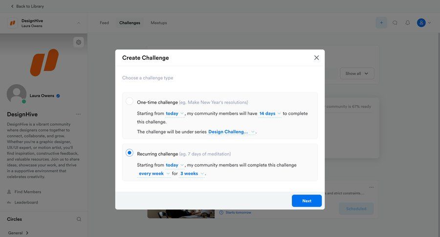 Kajabi
			 grid form design radio group collaborators group members ui page example